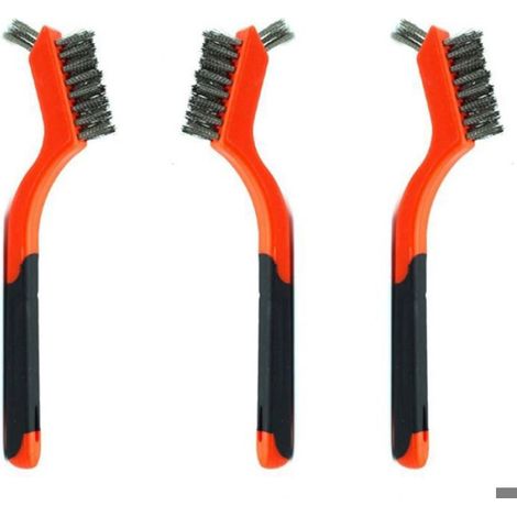 Brosse Métallique - Acier Inoxydable - Pour Nettoyage Barbecue Four Plaque Cuisinière - Ensemble de 3 Pièces (1/4)