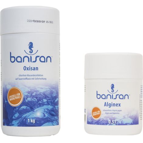 Banisan Oxisan 1 Kg Aktivsauerstoffgranulat + Alginex Algendesinfektion 0,5 l für Whirlpools