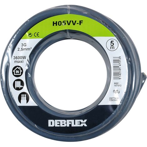 DEBFLEX - BOBINOT HO5VV-F 3G2,5 MM² 5M GRIS - 147312