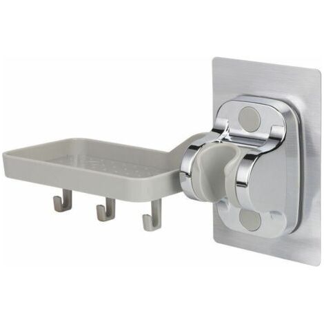 Support de douche à main Support de pommeau de douche sans perçage Support de douche à main adhésif fort Angle réglable, multifonctionnel,1pcs