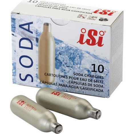 Cartouches d'Eau de Seltz ISI pour Siphon à Eau - Boîte de 10