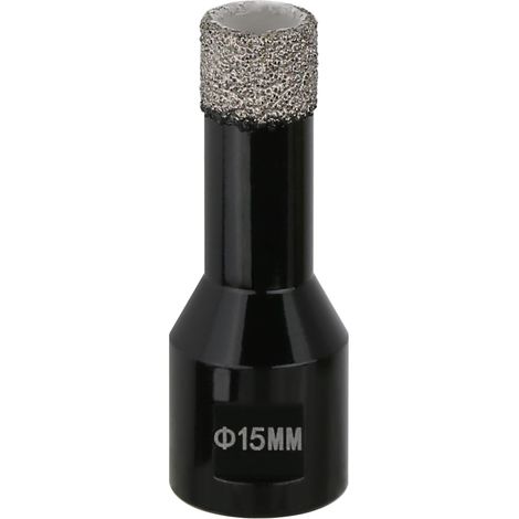 Foret diamanté à sec de 15 mm, raccord fileté M14, scie cloche brasée sous vide pour maçonnerie, couronne de forage diamantée pour carrelage, marbre, granit, porcelaine, béton et pierre (1/5)