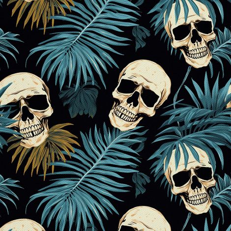 Tela decorativa para exteriores Oxford - Motivo de calavera I DX4373 (1/5)