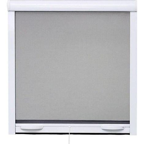 Moustiquaire de fenêtre L125 x H145 cm en aluminium laqué blanc - Recoupable en largeur et hauteur. (1/4)