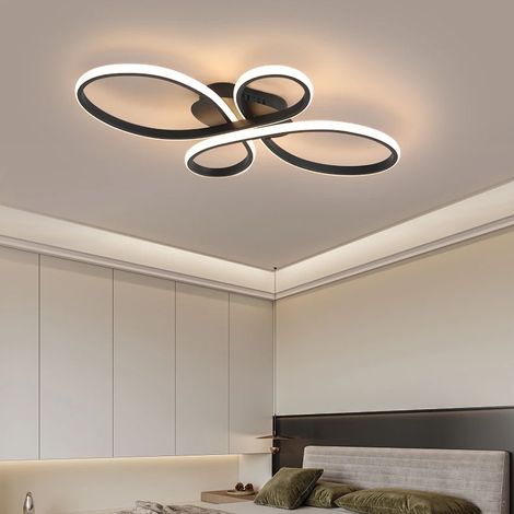 Plafonnier LED 60 cm, lustre LED créatif à anneau de fleurs 36 W, plafonnier moderne, lumière blanche chaude 3 000 K (1/5)