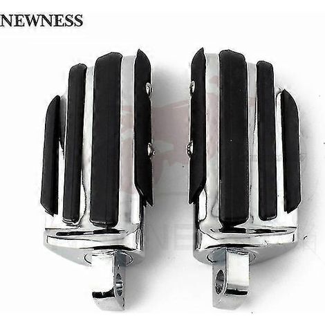 Motorrad-Fußrasten, Highway-Fußrasten, Metall-Fußrasten, Pedal-Fußstützen für Harley Iron XL 883 1200 Touring Custom Dyna Softail 10 mm – Typ 8, Chrom (1/5)