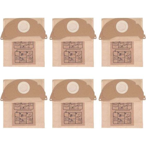 Sac à poussière en papier pour aspirateur Karcher WD2250 A2004 A2054 MV2 (1/4)