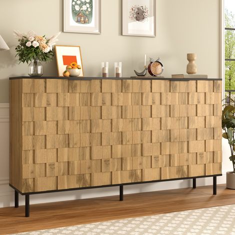 Aparador 2 puertas con balda fija madera OKMYHOME (1/5)