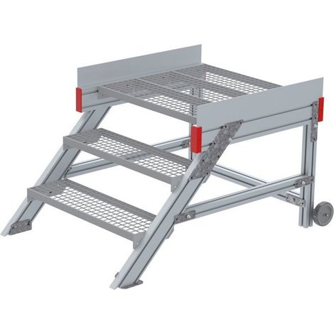 Euroline 514 Anstieg 45° 800mm Stufenbreite 3 Stufen Stahl Gitterrost