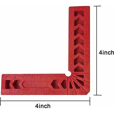 Lot de 4 équerres de positionnement 90 degrés L type pinces à angle droit,outil de travail du bois pour boîte, porte, les cadres photo (1/4)