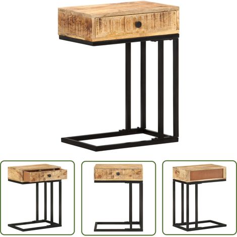 Maison Exclusive Beistelltisch U-Form 45x30x61 cm Mango (1/5)