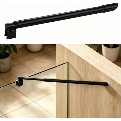 Barre de support douche télescopique réglable avec patins en (1/5)