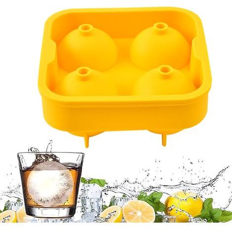 2 kugelförmige Eisformen zur Herstellung runder Eisbälle für Whisky, Cocktails und Eiskaffee (1/5)