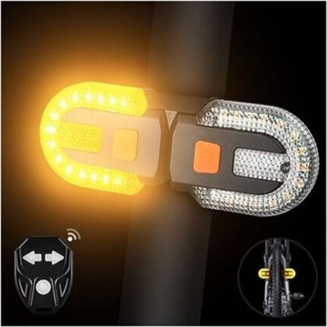 CHOYCLIT Bicycle Rear Light with Turn Signal – Split Wireless Remote Control for Cycling, Rechargeable, 5 Safety Warning Modes, Strobe Light 6.2 x 4.7 x 2.5 cm (1/4)