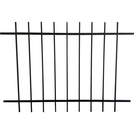 DMS – Grille de défense pour fenêtre 115 cm x 140 cm – Acier prépeint – 9 barreaux de 12 x 12 mm – Espacement 12,5 cm