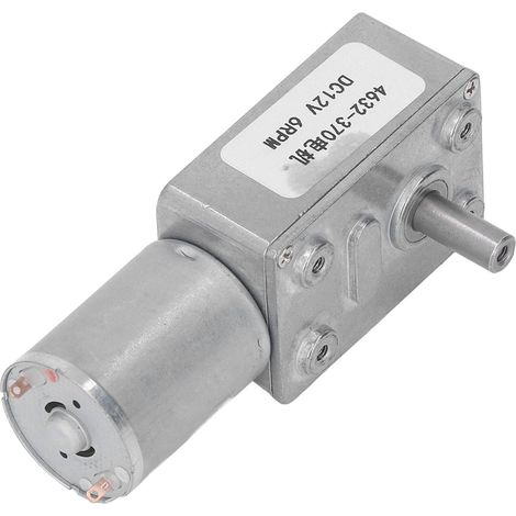Moteur à engrenage à vis sans fin 6 tr/min, autobloquant robuste, moteur à engrenages 12 V CC pour ouvre-portes, treuil compact, pour usage domestique. (1/5)