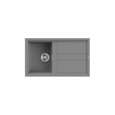 Lavello Elleci Incasso 1 vasca 86x51 Best 400 Metaltek Grigio Titanium LMB40073 (1/5)