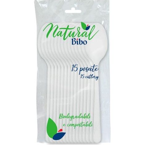 Cucchiaio                Pz 15 Bianco Natural Bibo (1/2)