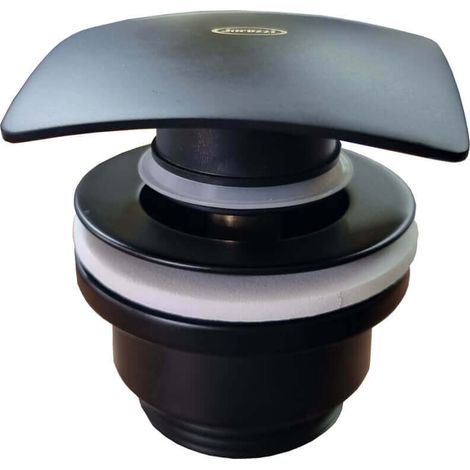 Piletta Click clack Jacuzzi Rubinetteria a testa quadra nero opaco universale con o senza troppopieno universale (1/2)