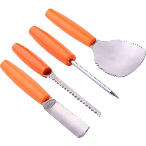 Kit d'outils de sculpture de citrouille Kit de sculpture de citrouille d'Halloween Kit de sculpture de citrouille d'Halloween (4 pièces) (1/2)