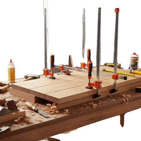 Serre-joints en bois, utilisation polyvalente, haute capacité de charge, vert armée (1/2)
