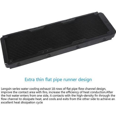 Radiateur en aluminium à 18 rangées de tubes, échangeur de chaleur pour système de refroidissement liquide pour processeur (1/4)