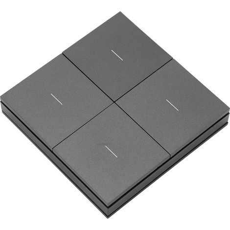 Drahtlose Fernbedienung mit 4 Tasten, intelligenter Schalter mit 12 Szenen, App-Steuerung, Klebemontage für Zuhause, Wandmontageset. (1/5)