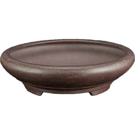 Vaso per bonsai rotondo in gres 19x19x4,5 cm - B122 (1/2)