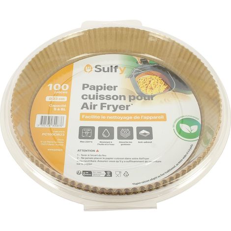 Carta da forno per friggitrice ad aria diametro 23cm per 100 (1/3)