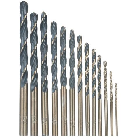 Pair - SJLERST Coffret de 13 forets hélicoïdaux en acier rapide, en carbure HSS, avec boîte de rangement (1/5)
