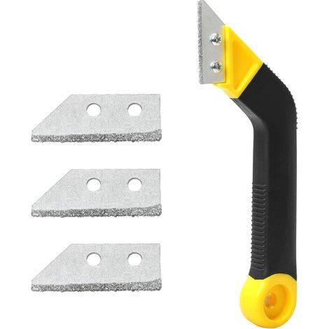 Scie à coulis pour carrelage, scie à onglet avec 3 lames de rechange supplémentaires, outil d'extraction de coulis pour le nettoyage des carreaux (1/3)