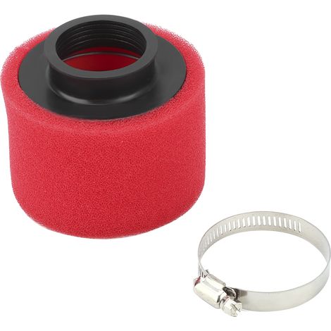 Filtre à air pour moto cross scooter ATV quad moto rouge 48mm/1.89in angle droit (1/5)