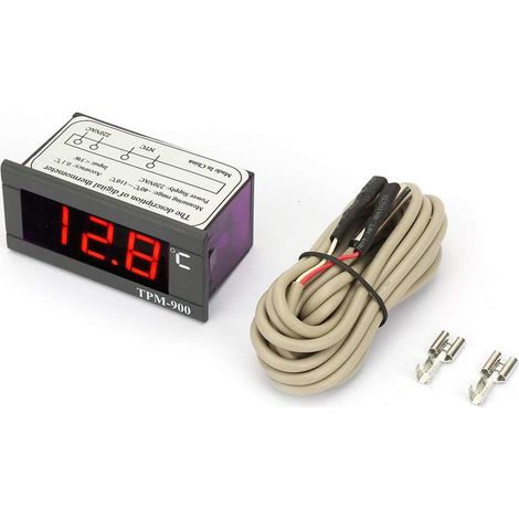 Contrôleur de température, TPM-900 220V Contrôleur de température numérique Panneau LED avec contrôleur de thermostat à capteur (1/5)