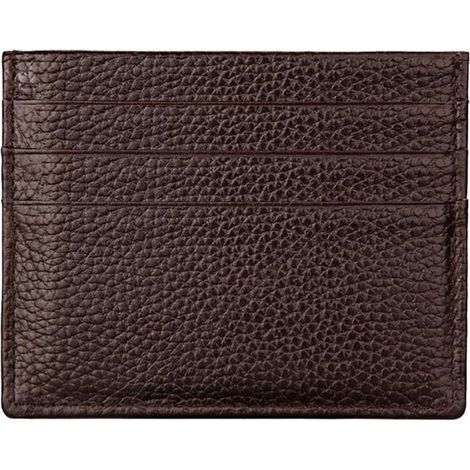Porte-cartes de crédit mince en cuir véritable pour femmes (café)