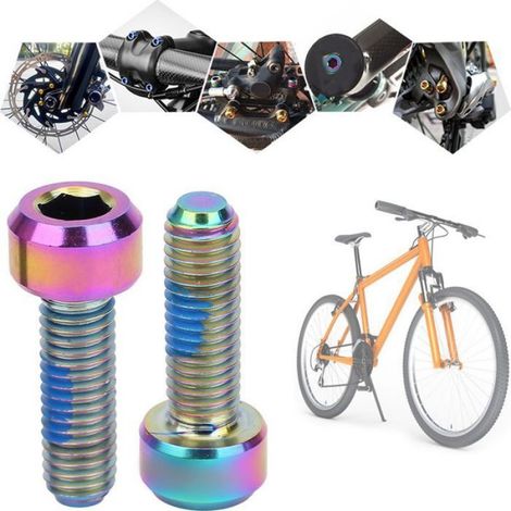 Vis de serrage titane tige selle vélo route, bague fixation durable, accessoire cycliste performance légère (1/5)