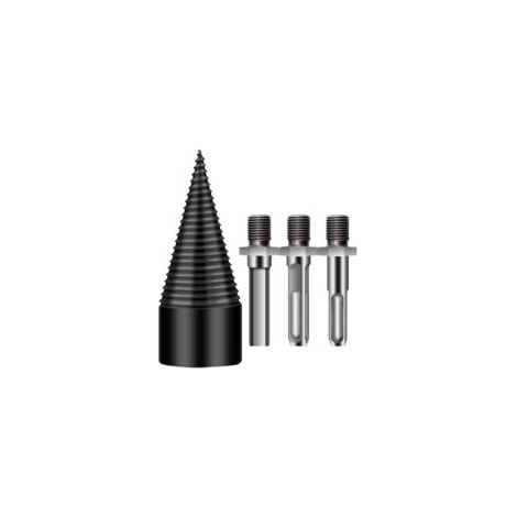 Mèche Fendeuse à Bois - Mèche à Bois en Acier pour Fendre les Bûches Accessoire Détachable Robust pour Activités Extérieur Camping et Ferme - Pour Ferme Noix Camping Extérieur Maison Hommes
