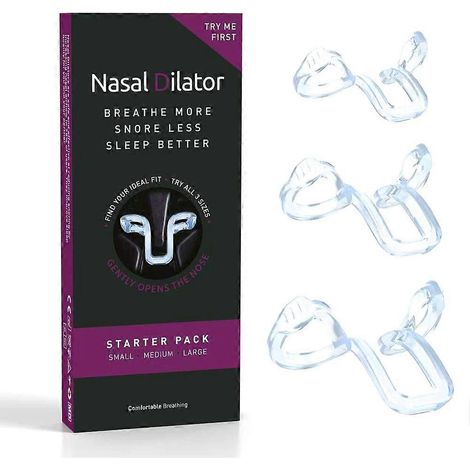 Pince-nez en silicone élastique pour une meilleure respiration et une réduction des ronflements. Taille universelle. Design confortable. (1/4)