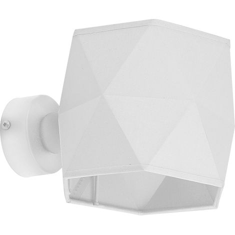 Applique tissu métal blanc E27 intérieur Moderne Lampe murale (1/3)