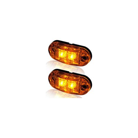 10 LED-Positionsleuchten für LKW-Anhänger, Seitenmarkierungsleuchten – wasserdichte und superhelle Anhängerleuchten, Rücklichter, Bremslichter und Blinker – Crezuo