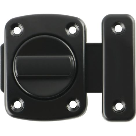 Verrou Rotatif Porte Métal   Loquet de Sécurité, Verrouillage pour Fenêtres, Armoires et Jardins (Noir)