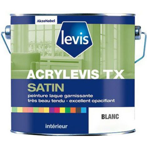 Levis Acrylevis TX Satin - Peinture acrylique satinée intérieur Conditionnement: 2,5L - Couleur: BLANC