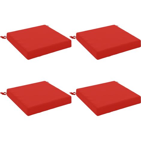Coussins de siège 4 pièces SOEST 4 pc 100 % polyester Rouge vidaXL
