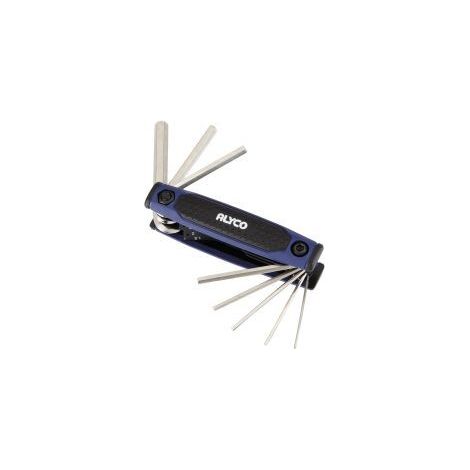 -CAHERSA- Llaves Allen ALYCO Juego 8 Pz Tipo Navaja 1.5-8 mm  Mango (1/2)