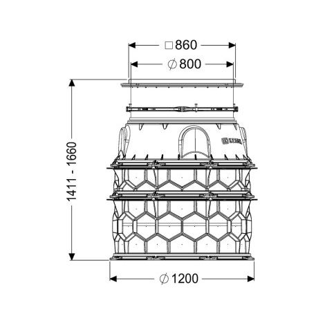 Module de regard KESSEL LW 1000 plaque de base