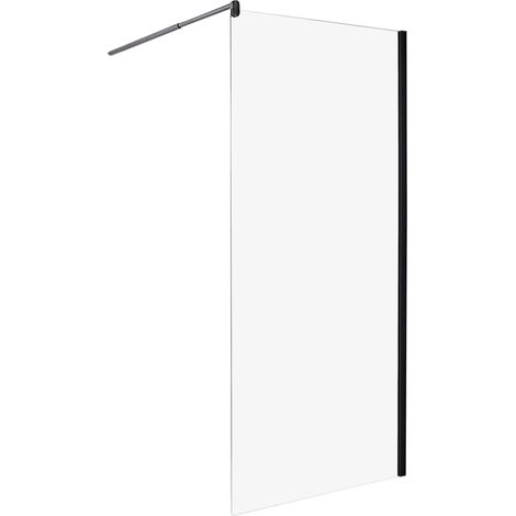 Duschwand AHAUS 90 x 190 cm Schwarz