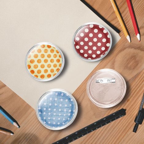 Teenpull – Button-Set mit Anstecknadel 100 Stk. Acryl 44 mm (1/5)
