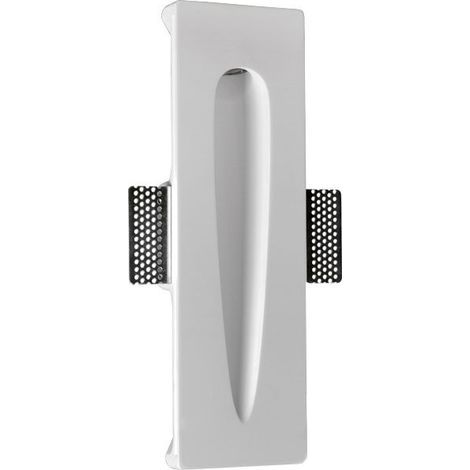 Applique murale LED encastrable en plâtre blanc chaud 2700K – 80 lumens – Angle d'ouverture 38° – Design trimless (1/5)