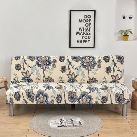 Universel Housse Canapé Extensible sans Accoudoir, 3 Places Couverture de Canapé pour Banquette Clic Clac Pliant,B (1/4)