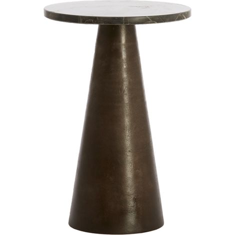 Light & Living YNEZ Beistelltisch Dunkelbraun Marmor – Ø36x51 cm (1/3)