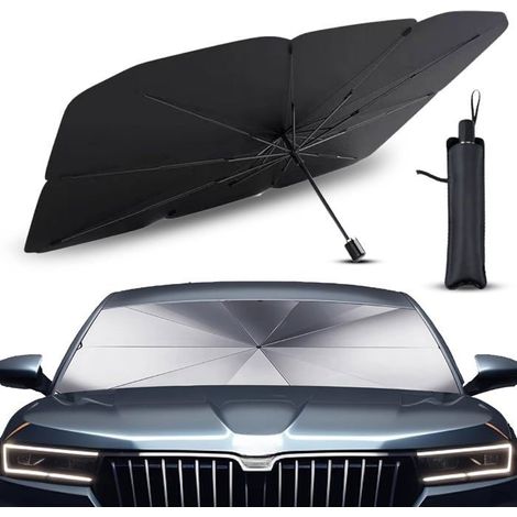 Pare Soleil Voiture Pare Brise Avant, Parapluie Soleil SUV et Camion Pare-soleils pour Pare-Brise Avant Auto résistant(125 x 65 cm) (1/3)